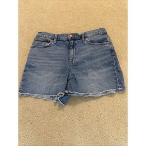 EUC J.Crew Womens High Rise Denim Shorts Tea Time Cut-Off 4" AV425 - 29